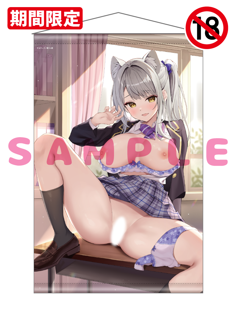 【おりょう先生　猫りん堂コレクションThanks forアンケートvol.5】Wスエードタぺストリー　26年1月16日新規グッズ　イラストD（成年向け）