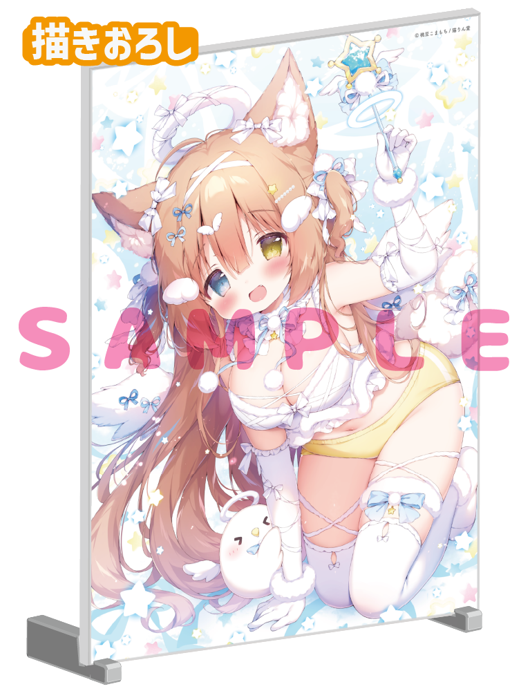 【桃豆こまもち　猫りん堂ハーフアニバーサリー-BLOOMERs!-】A5アクリルパネル　26年4月24日新規グッズ