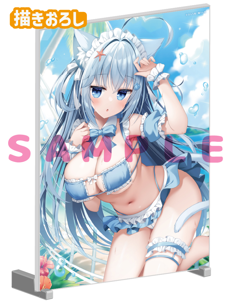 【白もち桜　水着とハダカ-Swimsuit & Bare-】A5アクリルパネル　26年8月28日グッズ