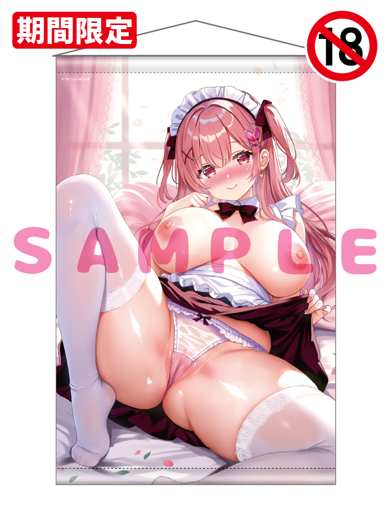 【りかたん☆展-秘密のアトリエへようこそ-　アフター通販　D】B2Wスエードタぺストリー　26年10月16日グッズ（成年向け）